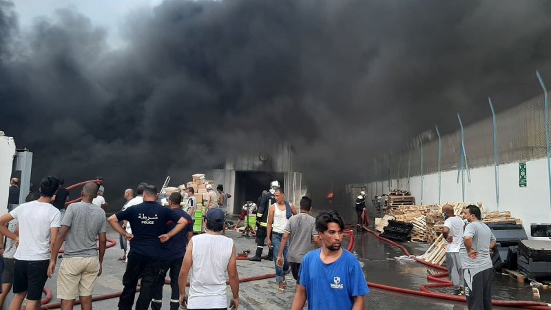 احتراق مصنع فاليو ببن عروس جلنار Jollanar