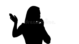 Femme De Silhouette Parlant Au Téléphone Illustration Stock Illustration du main visage 137755295